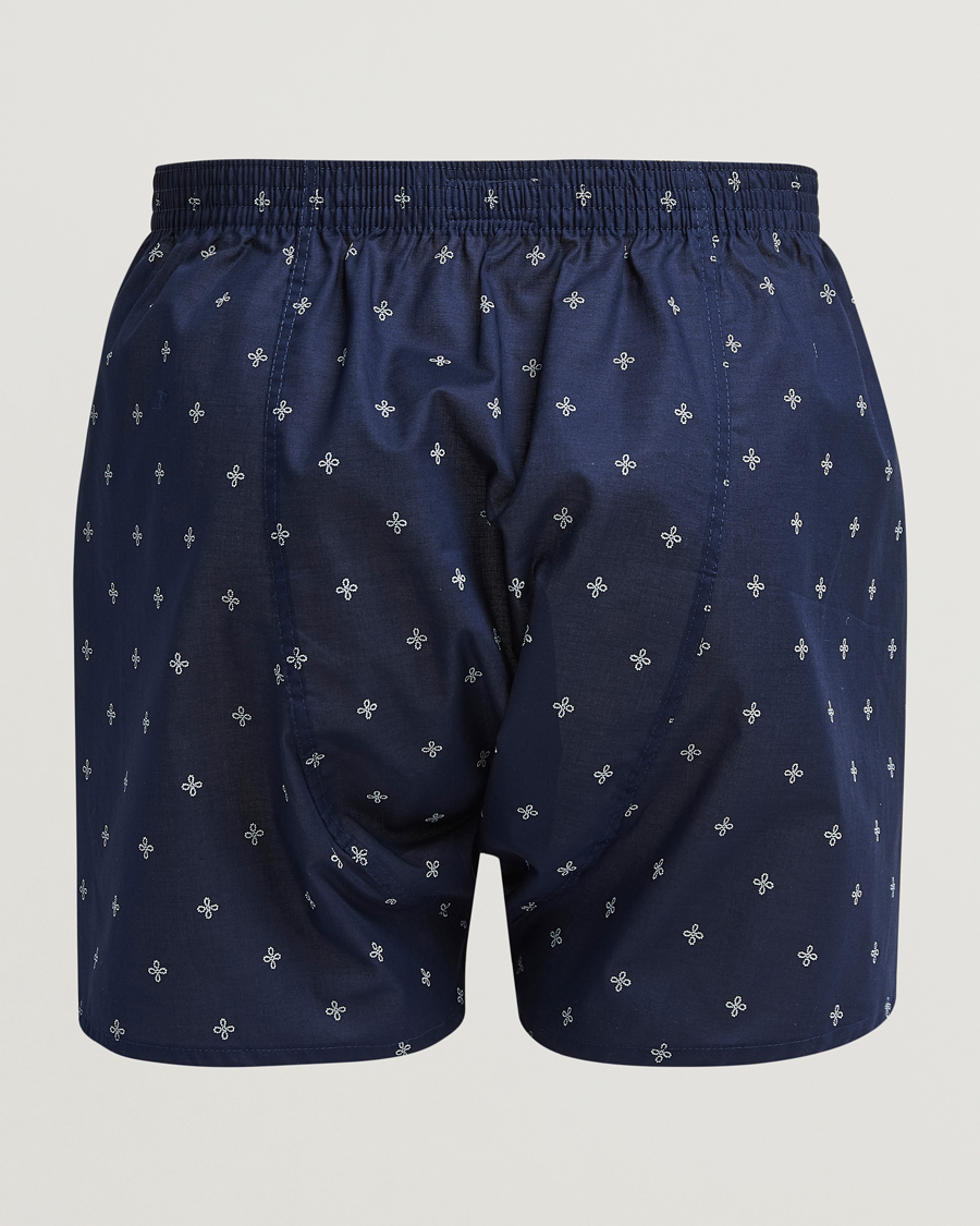 Herre | Undertøy | Derek Rose | Classic Fit Woven Cotton Boxer Shorts Navy