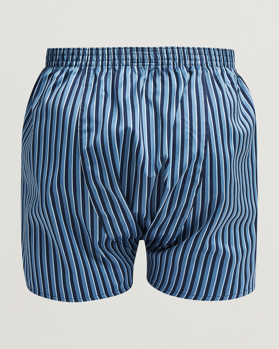 Herre | Undertøy | Derek Rose | Classic Fit Woven Cotton Boxer Shorts Navy/Blue