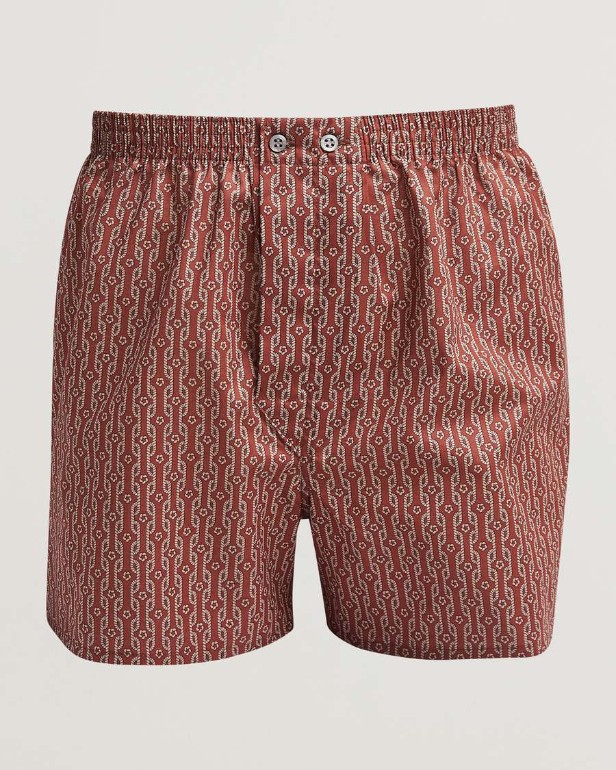 Herre | Undertøy | Derek Rose | Classic Fit Woven Cotton Boxer Shorts Red