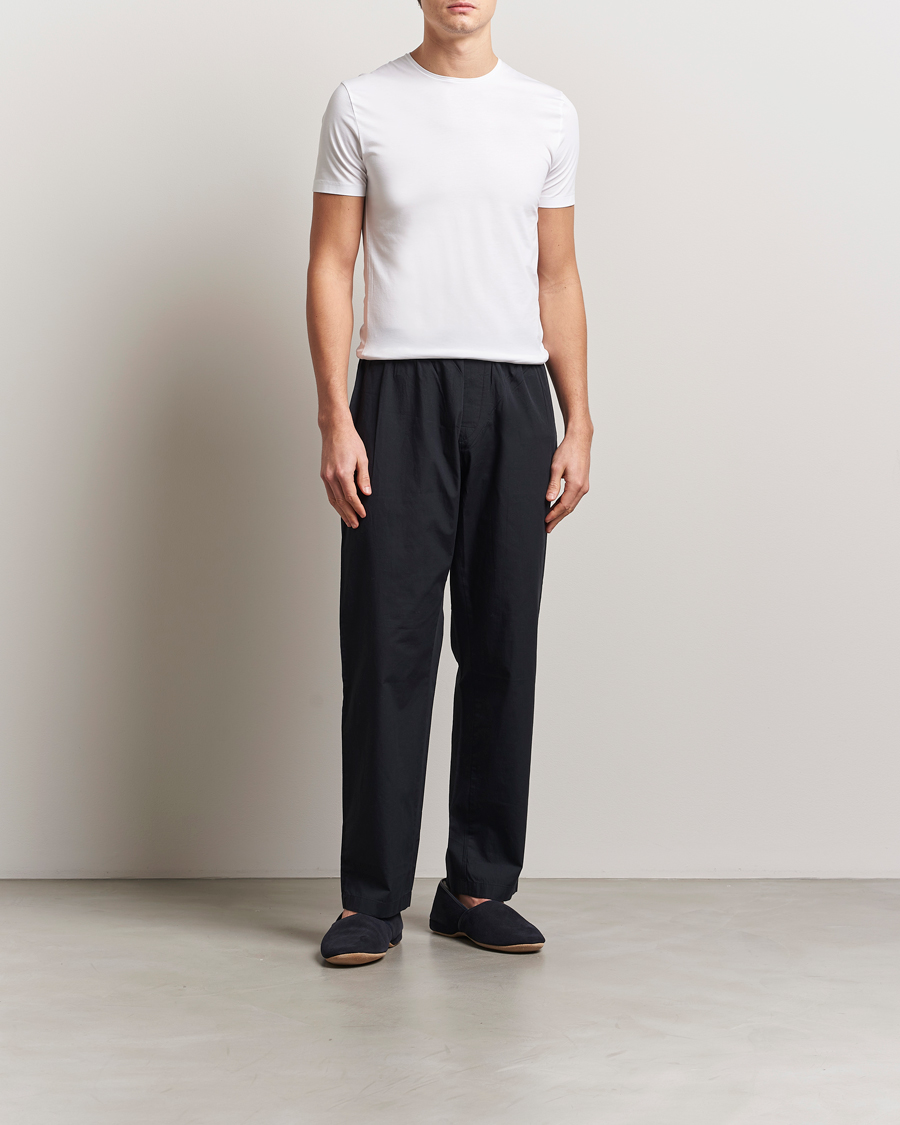 Herre | T-Shirts | Derek Rose | Pima Cotton Crew Neck T-Shirt White