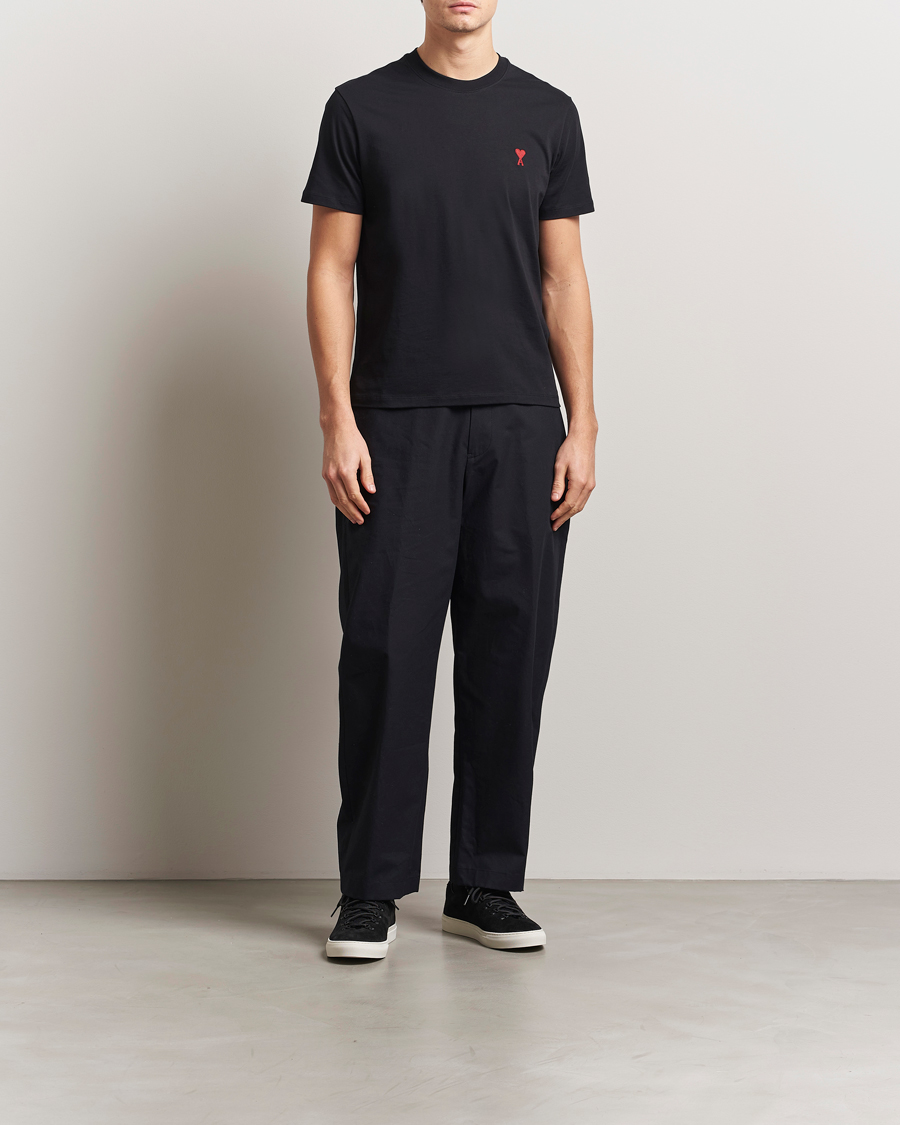 Herre | T-Shirts | AMI | Heart Logo T-Shirt Black