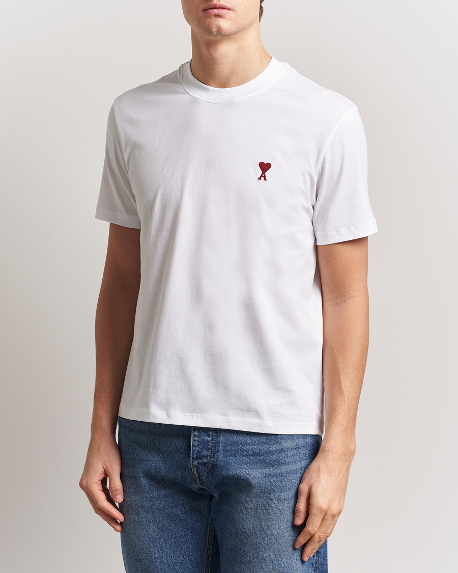 Herre | T-Shirts | AMI | Heart Logo T-Shirt White