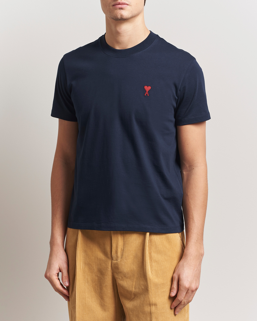Herre | T-Shirts | AMI | Heart Logo T-Shirt Navy