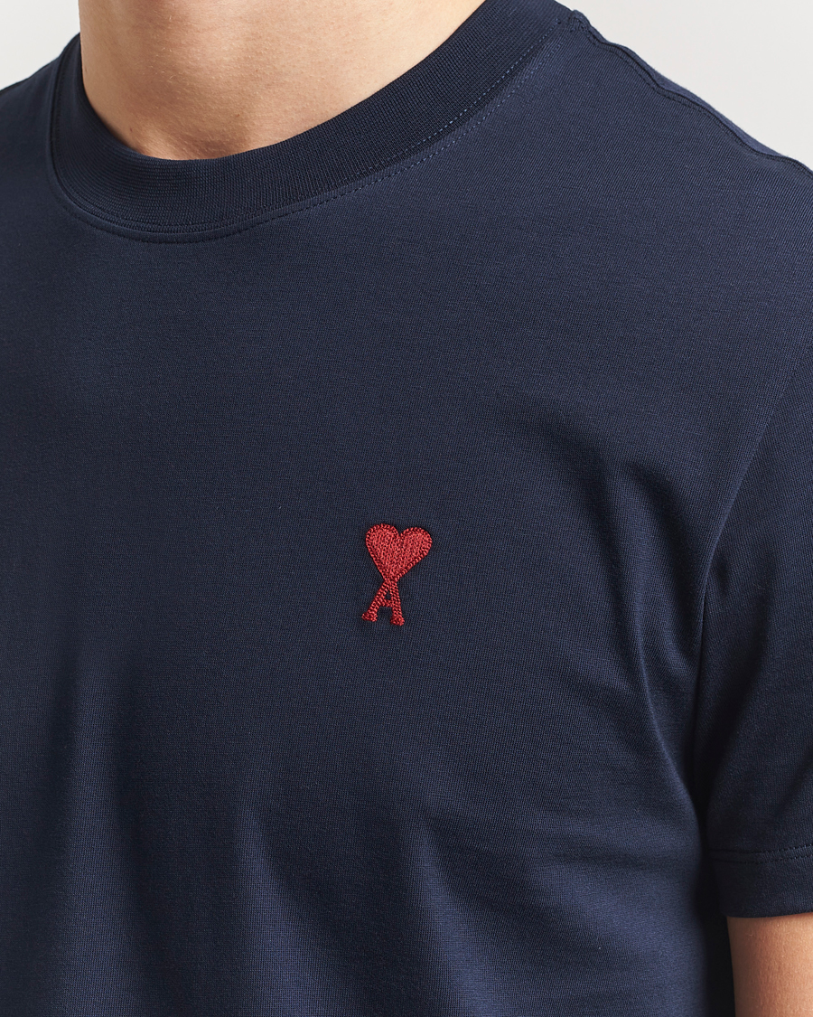 Herre | T-Shirts | AMI | Heart Logo T-Shirt Navy