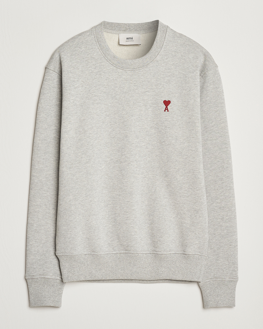 Herre | Gensere | AMI | Heart Logo Sweatshirt Heather Ash Grey