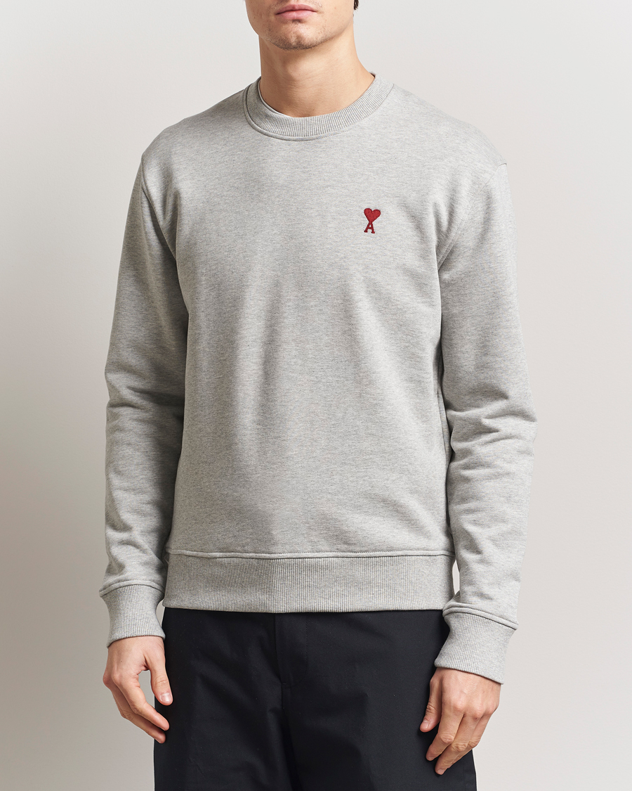 Herre | Gensere | AMI | Heart Logo Sweatshirt Heather Ash Grey