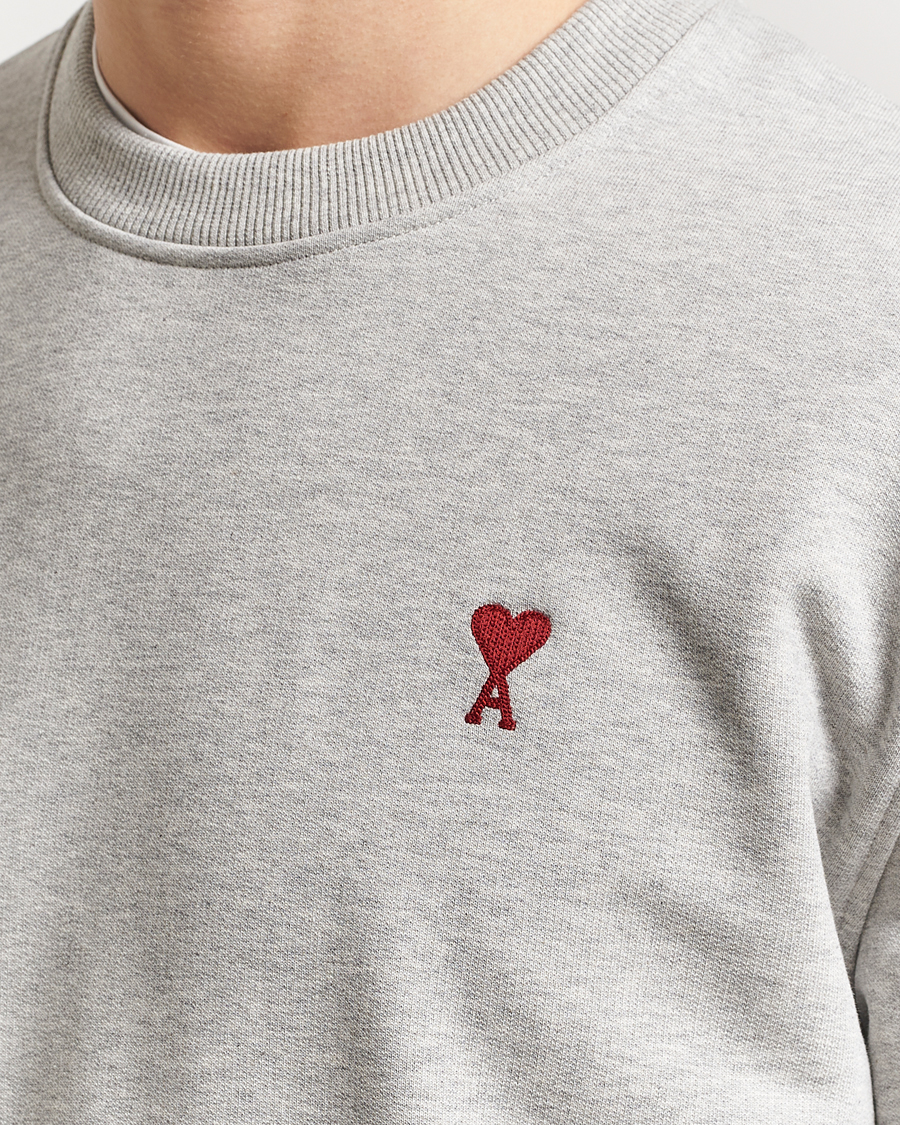 Herre | Gensere | AMI | Heart Logo Sweatshirt Heather Ash Grey