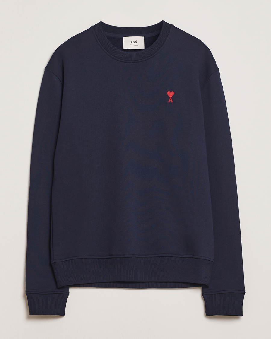 Herre | Gensere | AMI | Heart Logo Sweatshirt Night Blue