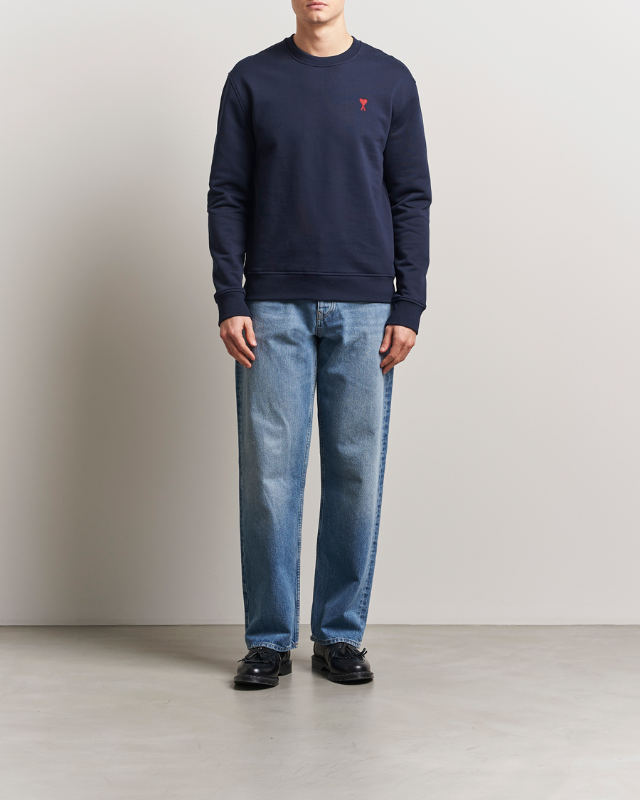 Herre | Gensere | AMI | Heart Logo Sweatshirt Night Blue