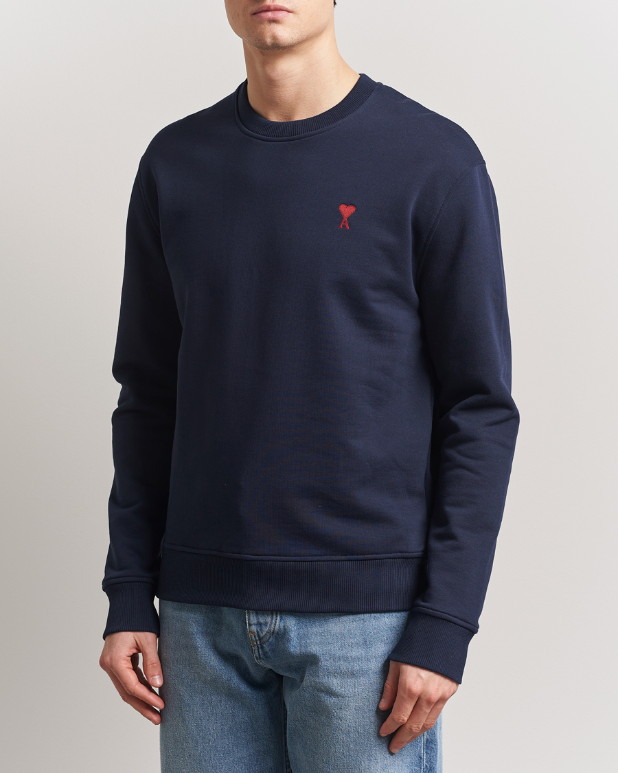 Herre | Gensere | AMI | Heart Logo Sweatshirt Night Blue
