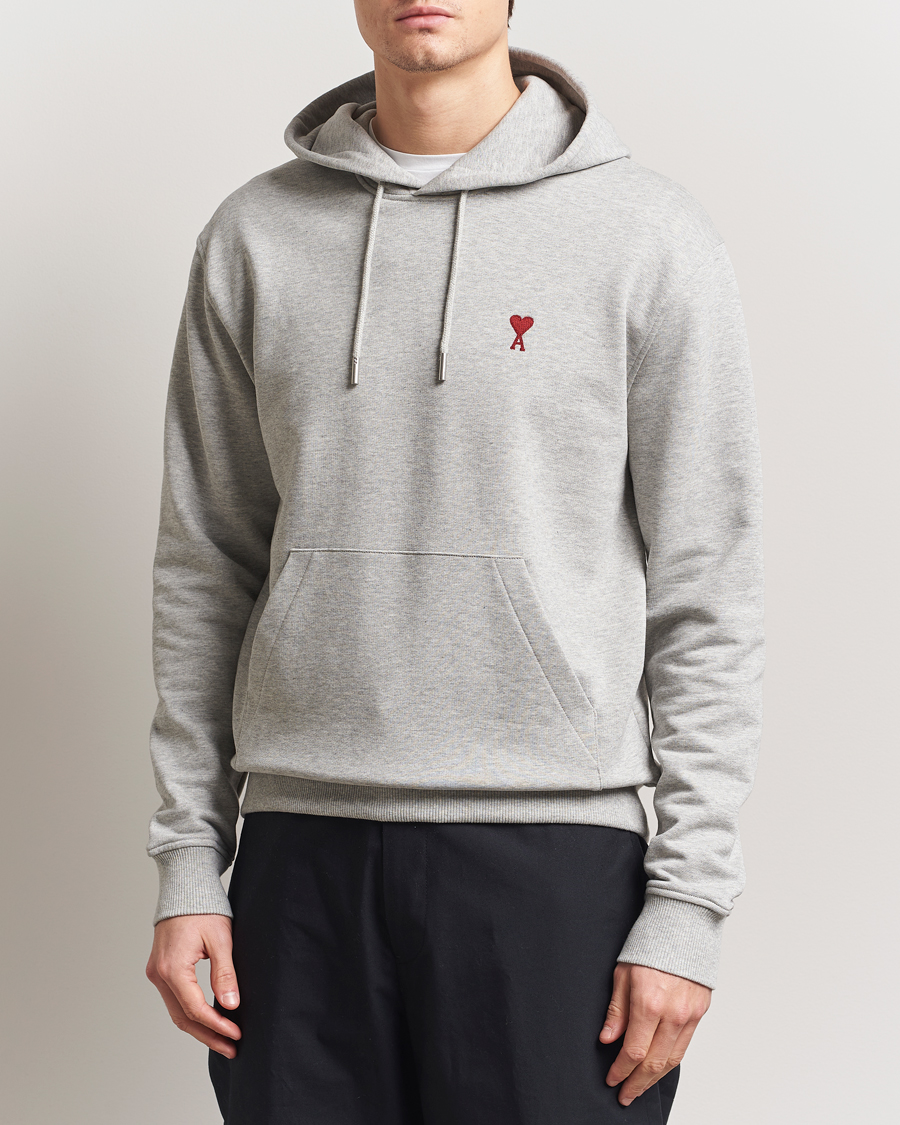 Herre | Gensere | AMI | Heart Logo Hoodie Heather Ash Grey