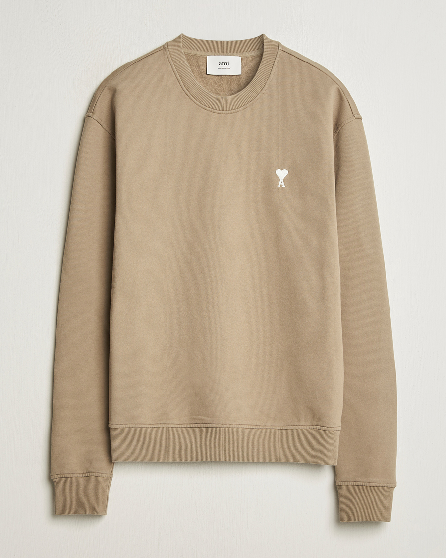Herre | Gensere | AMI | Off White Heart Logo Sweatshirt Beige