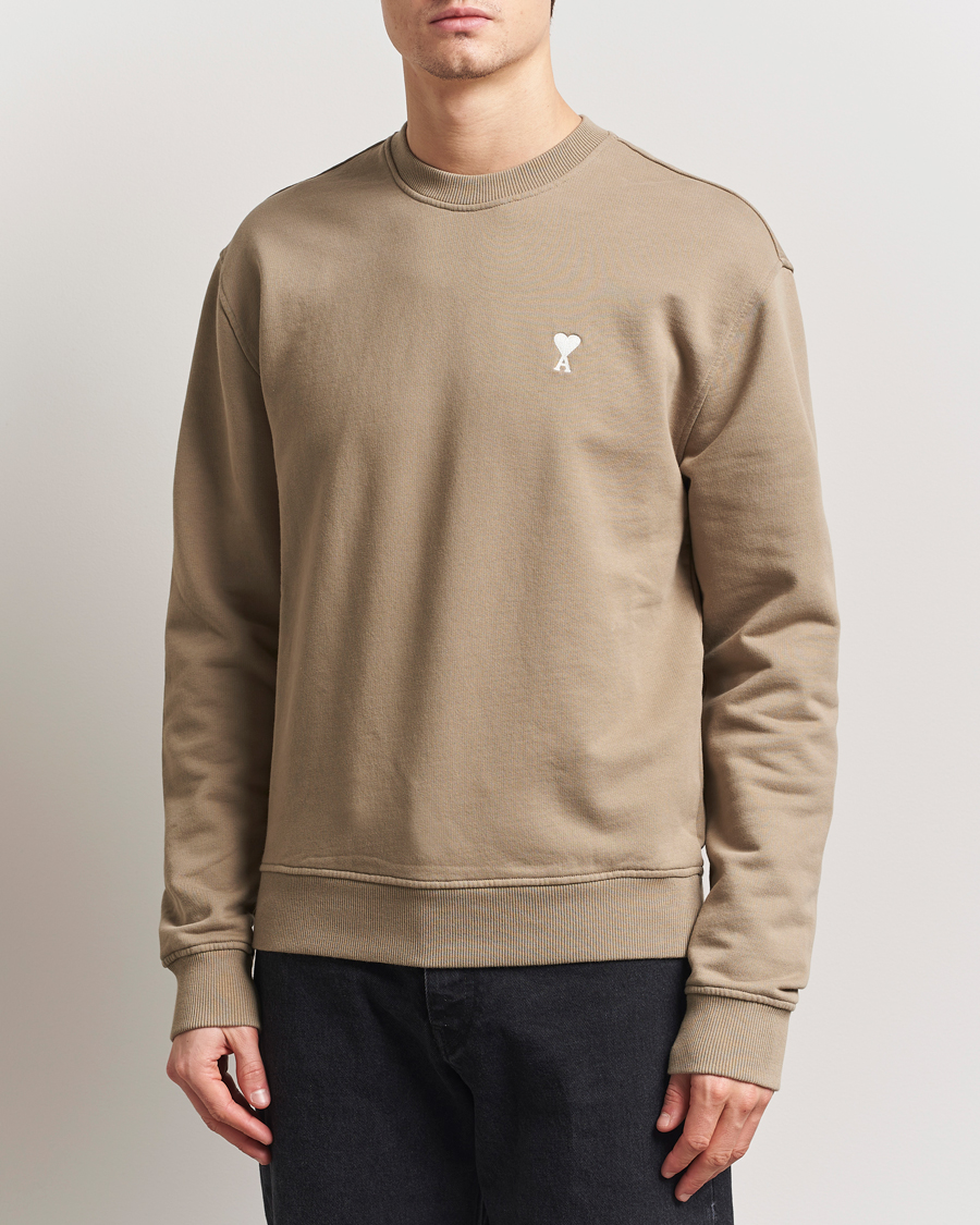 Herre | Gensere | AMI | Off White Heart Logo Sweatshirt Beige