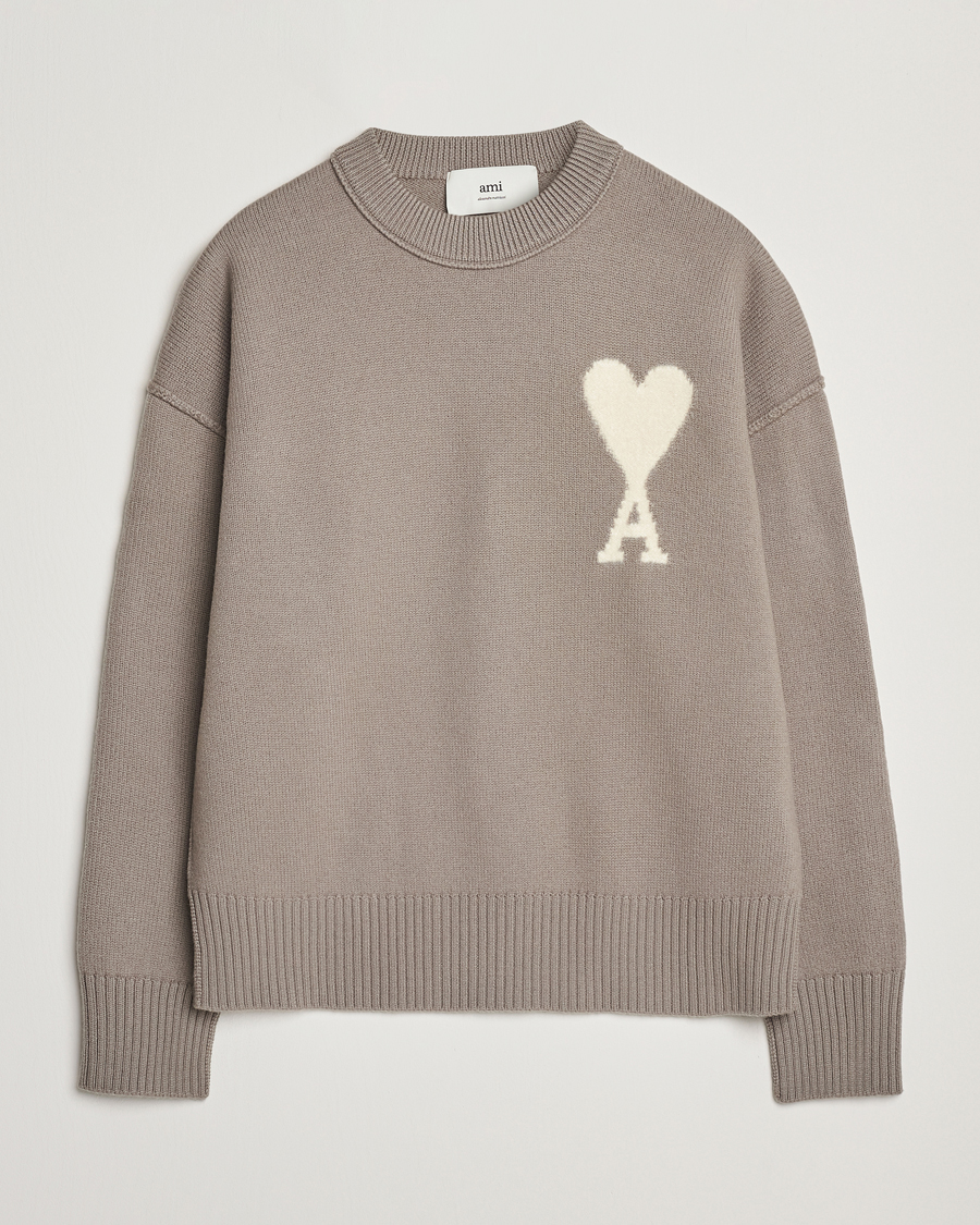 Herre | Gensere | AMI | Big Heart Wool Sweater Ash