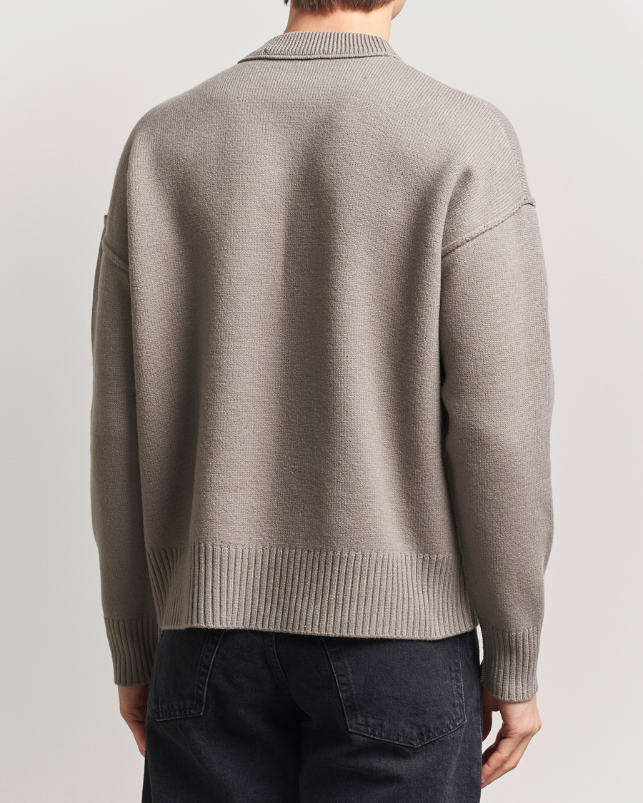 Herre | Gensere | AMI | Big Heart Wool Sweater Ash
