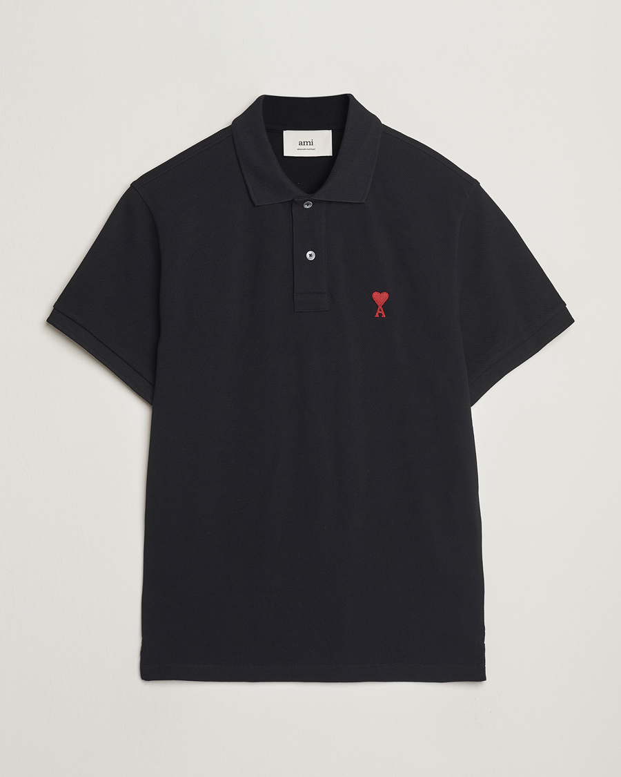 Herre | Pikéer | AMI | Heart Logo Polo Black