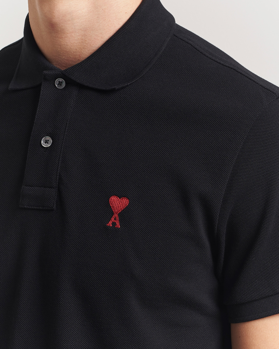 Herre | Pikéer | AMI | Heart Logo Polo Black