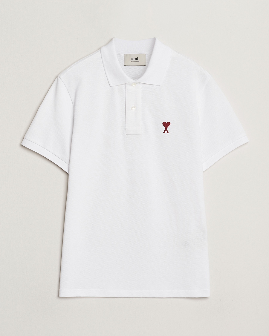 Herre | Pikéer | AMI | Heart Logo Polo White