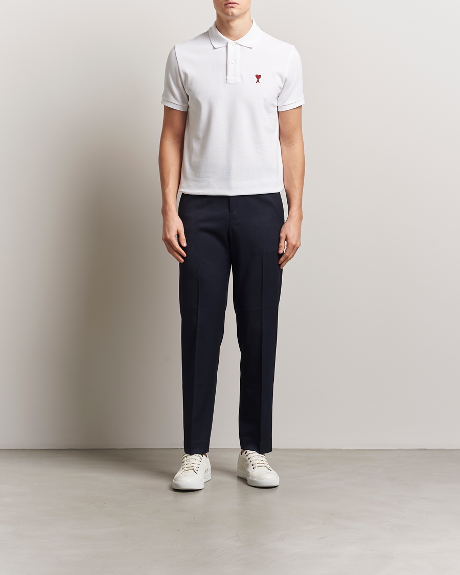Herre | Pikéer | AMI | Heart Logo Polo White