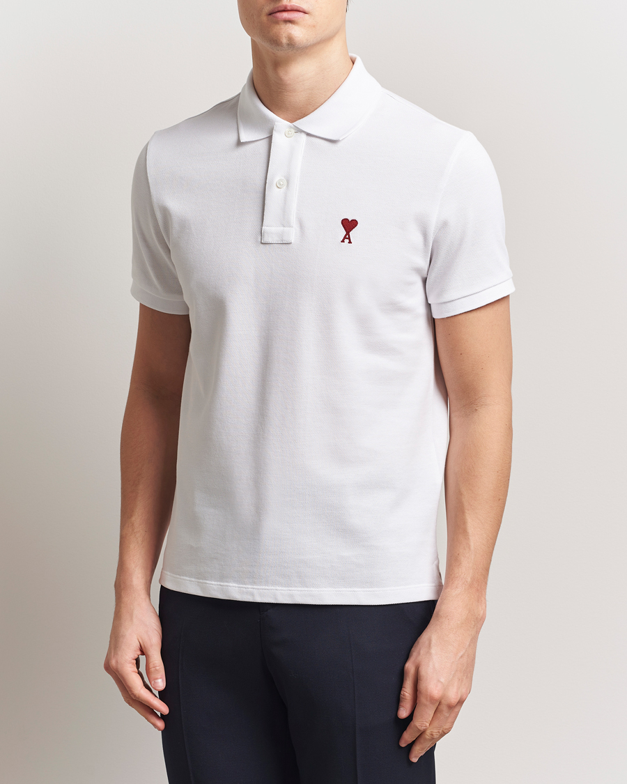 Herre | Pikéer | AMI | Heart Logo Polo White