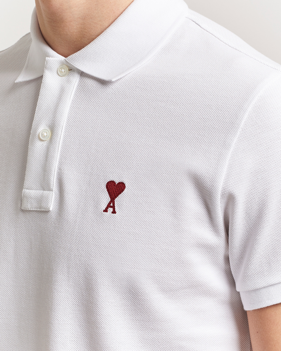Herre | Pikéer | AMI | Heart Logo Polo White