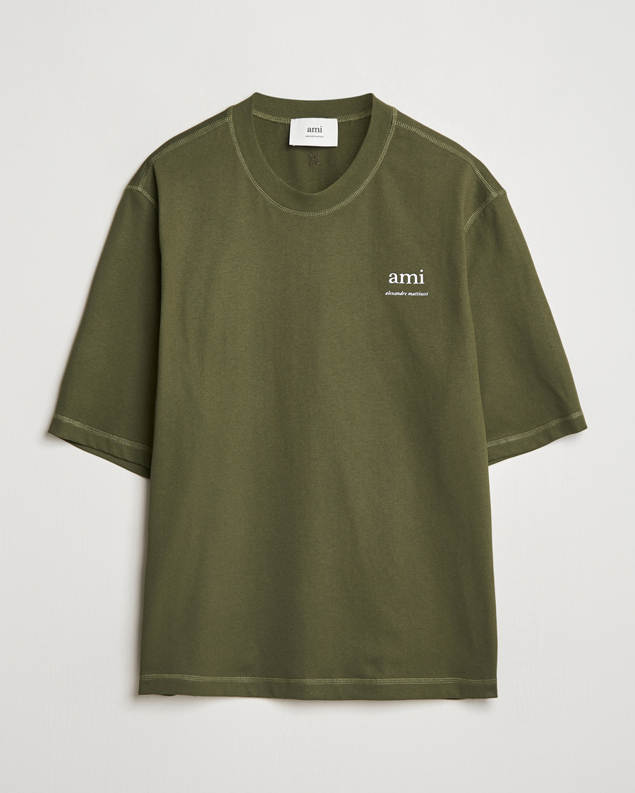 Herre | T-Shirts | AMI | Logo T-Shirt Loden
