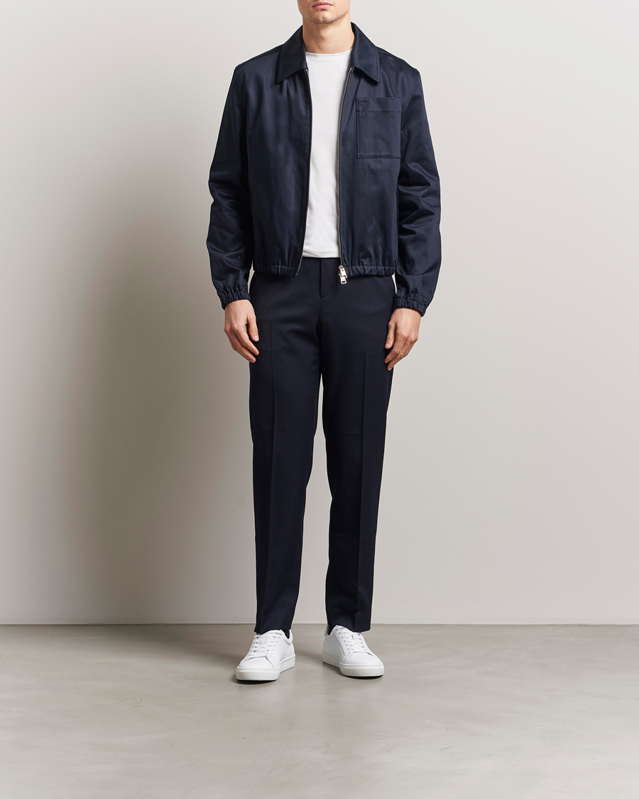 Herre | Jakker | AMI | Zipped Jacket Navy Blue