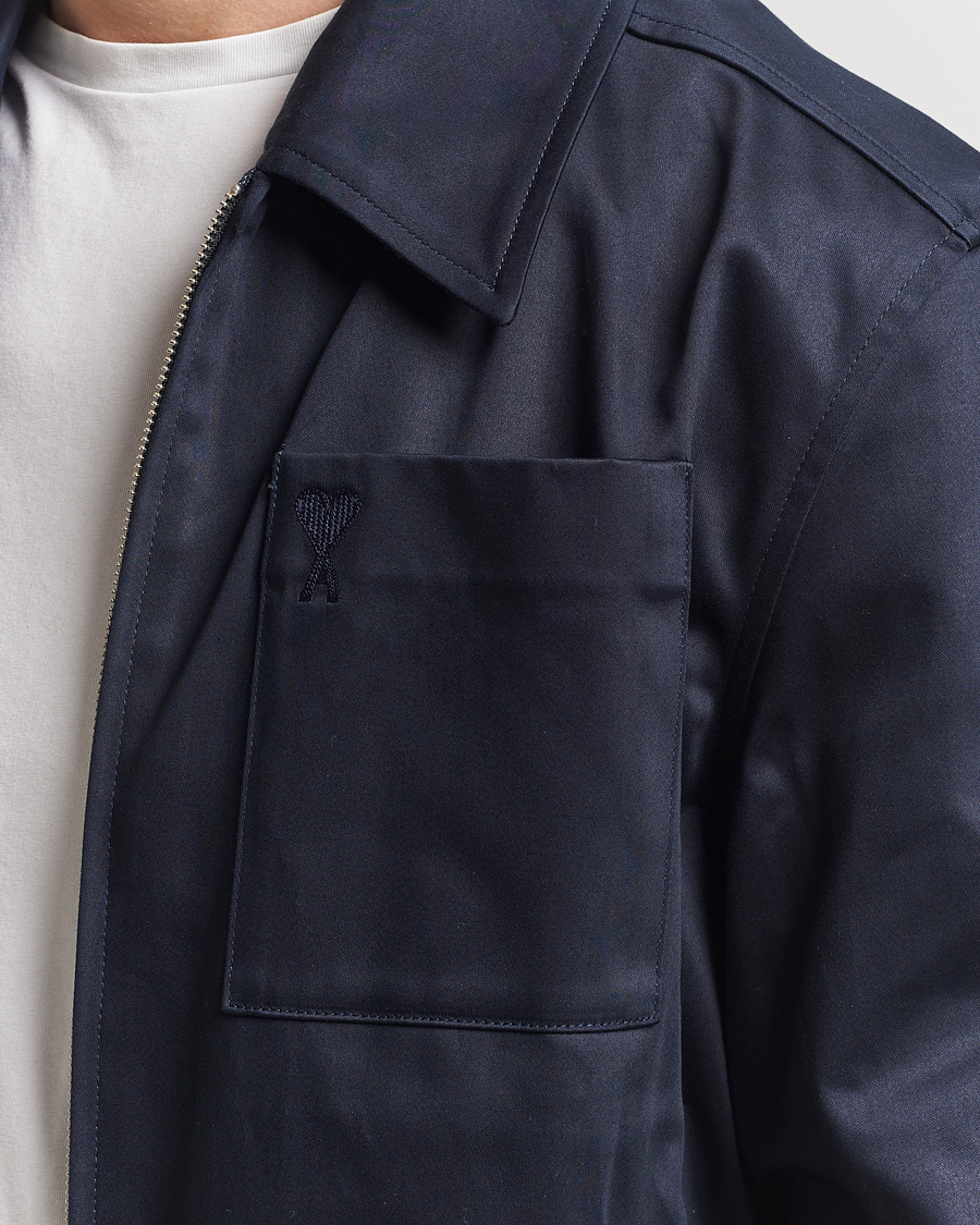 Herre | Jakker | AMI | Zipped Jacket Navy Blue
