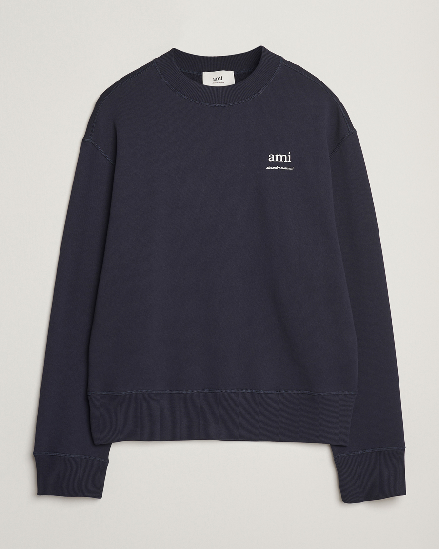 Herre | Gensere | AMI | Logo Sweatshirt Navy Blue