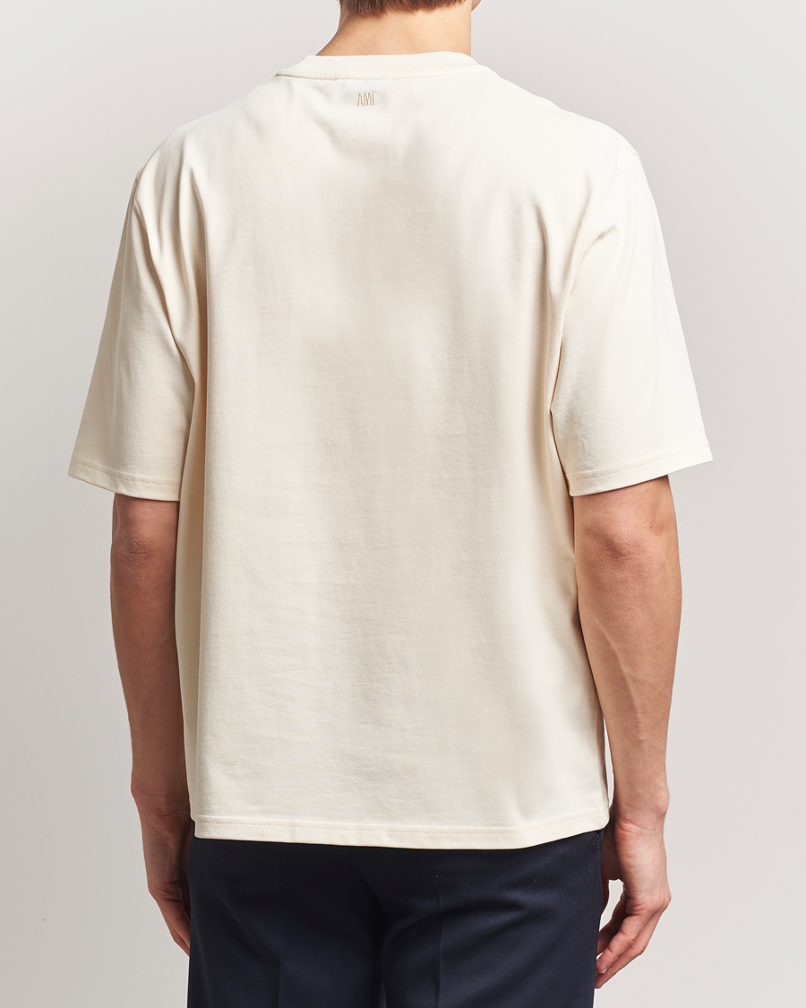 Herre | T-Shirts | AMI | Bouclé Heart T-Shirt White Cream