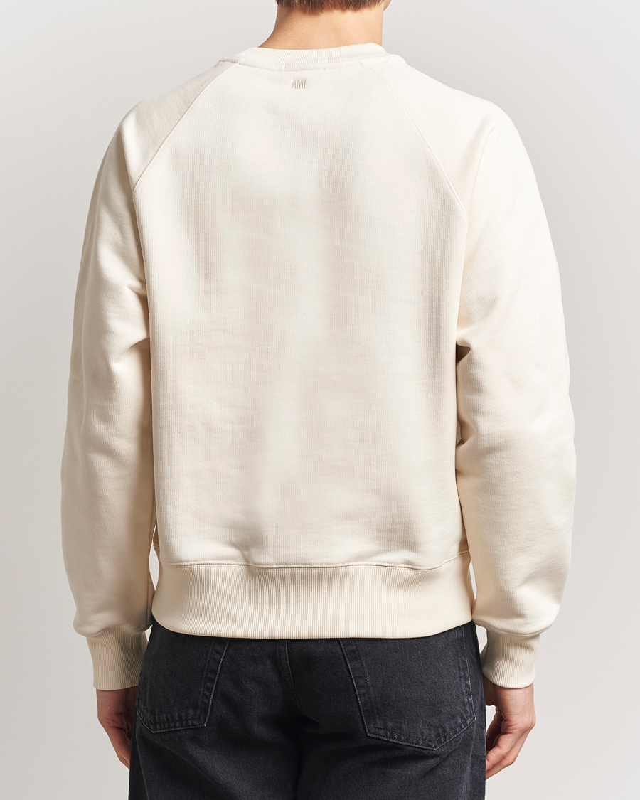 Herre | Gensere | AMI | Bouclé Heart Sweatshirt White Cream