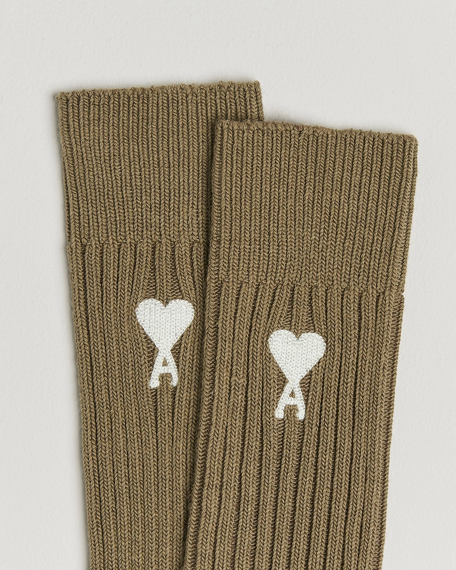 Herre | Undertøy | AMI | Logo Ribbed Sock Green