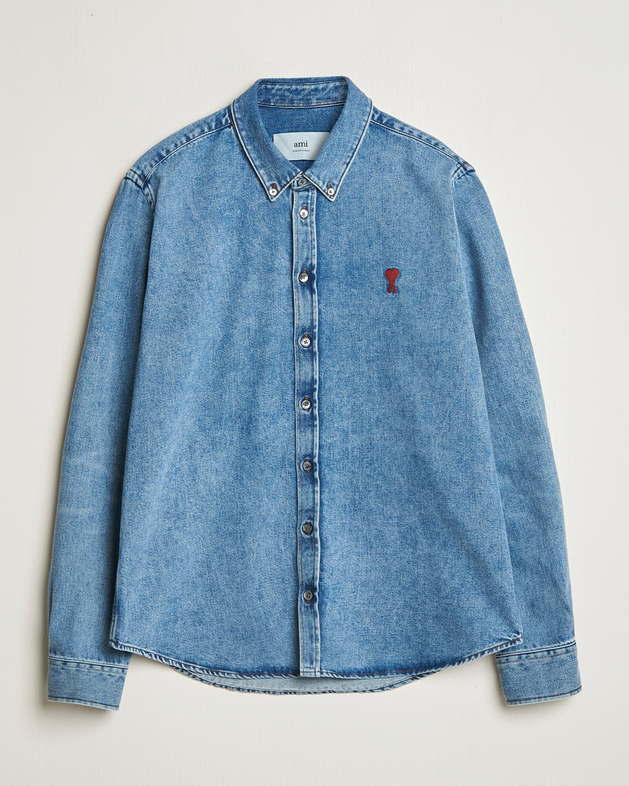Herre | Skjorter | AMI | ADC Jeans Shirt Used Blue