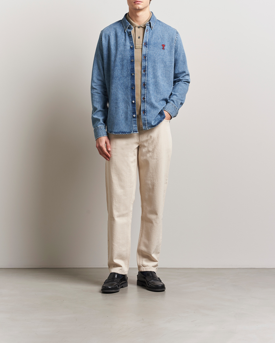 Herre | Skjorter | AMI | ADC Jeans Shirt Used Blue
