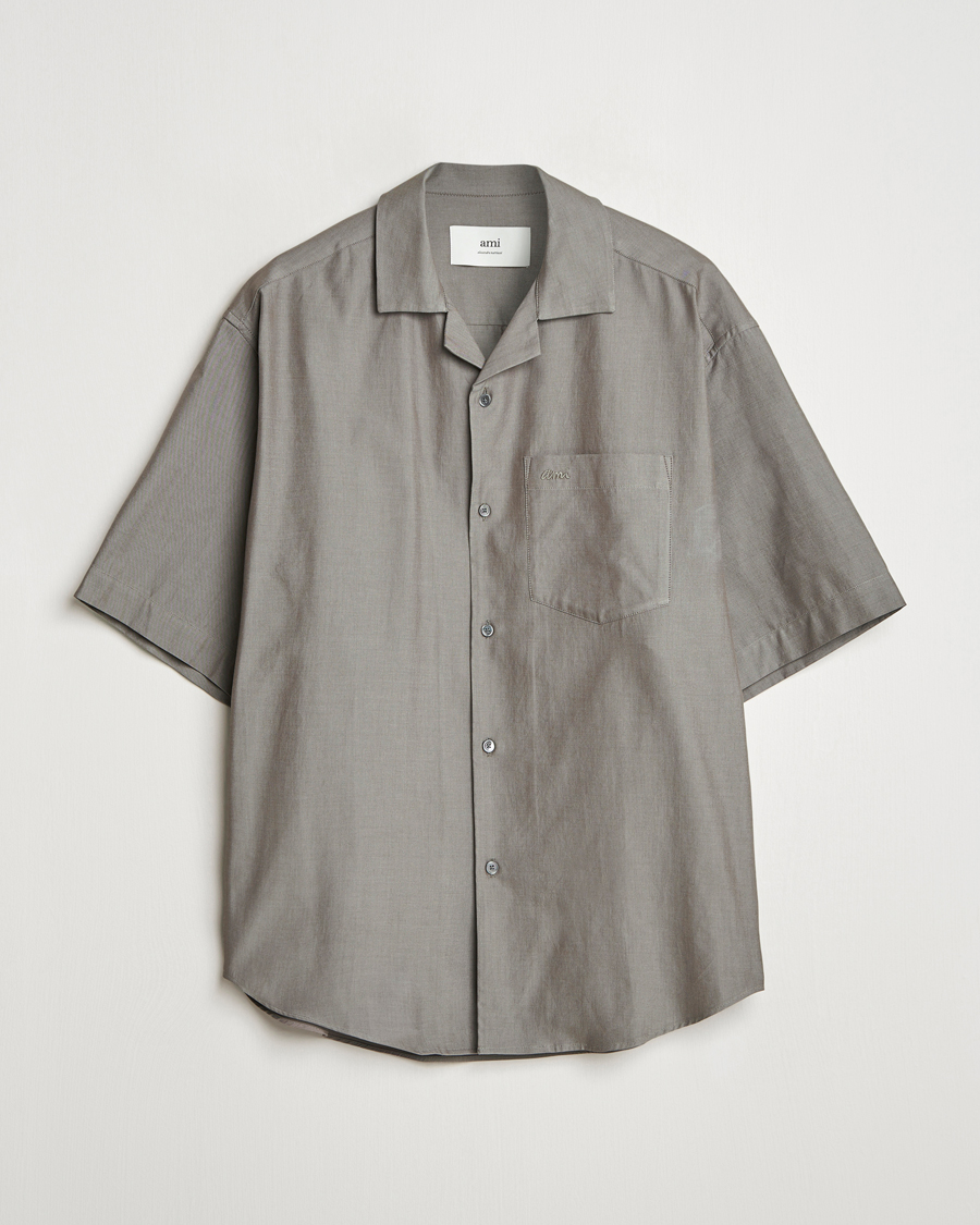 Herre | Skjorter | AMI | Short Sleeve Boxy Shirt Smoke Grey