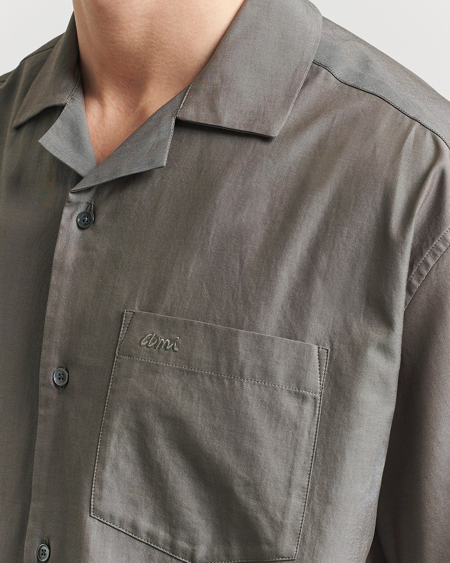 Herre | Skjorter | AMI | Short Sleeve Boxy Shirt Smoke Grey