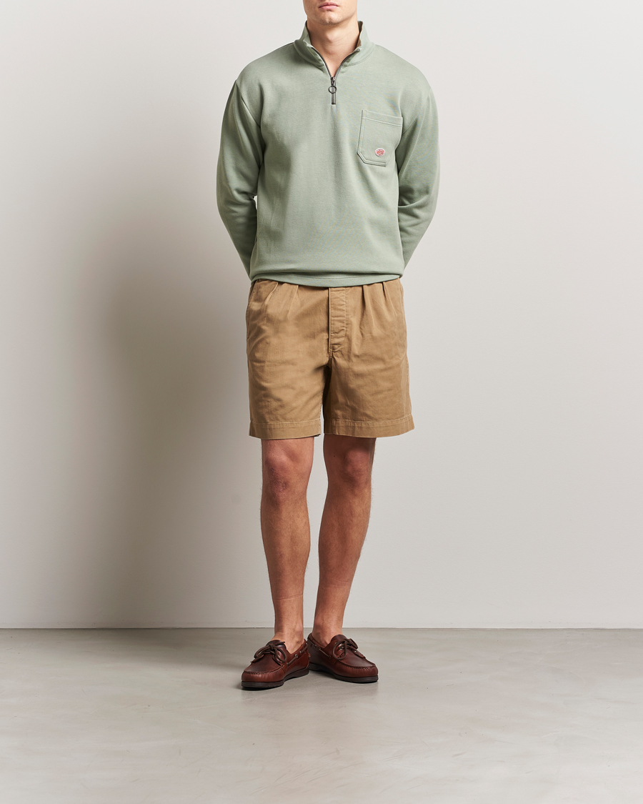 Herre | Gensere | Armor-lux | Camionneur Cotton Half Zip Sweater Shadow Green
