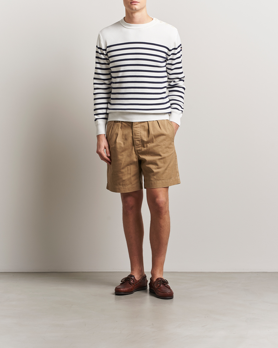 Herre | Gensere | Armor-lux | Groix Striped Sweater Milk/Navy