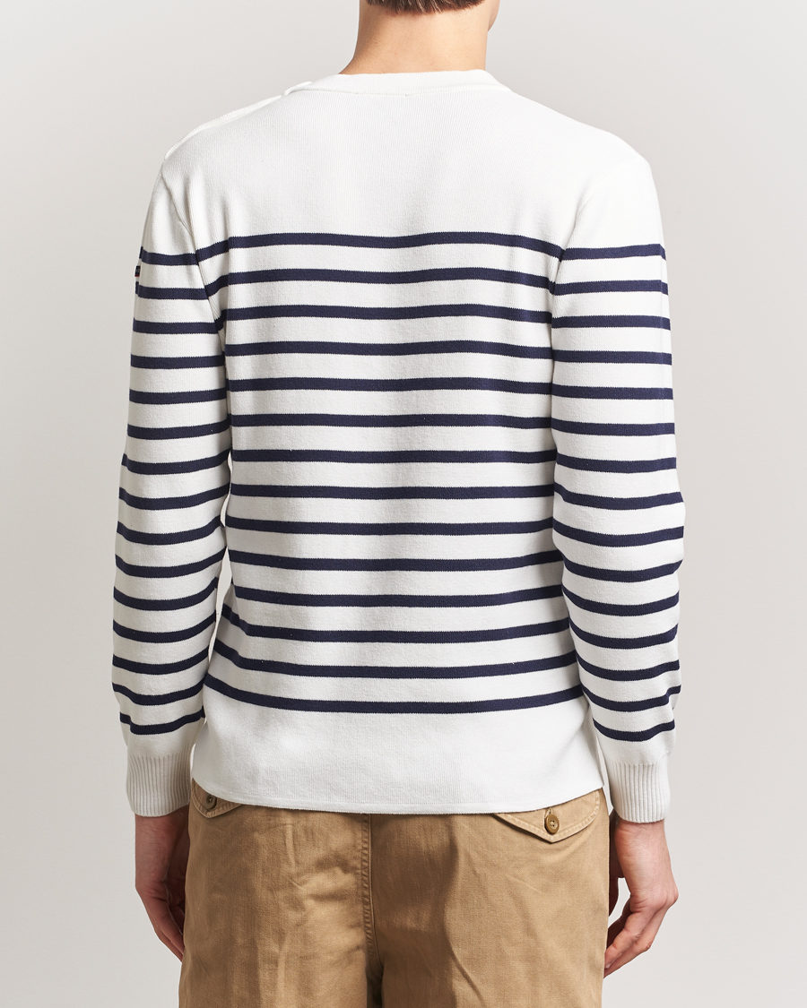 Herre | Gensere | Armor-lux | Groix Striped Sweater Milk/Navy