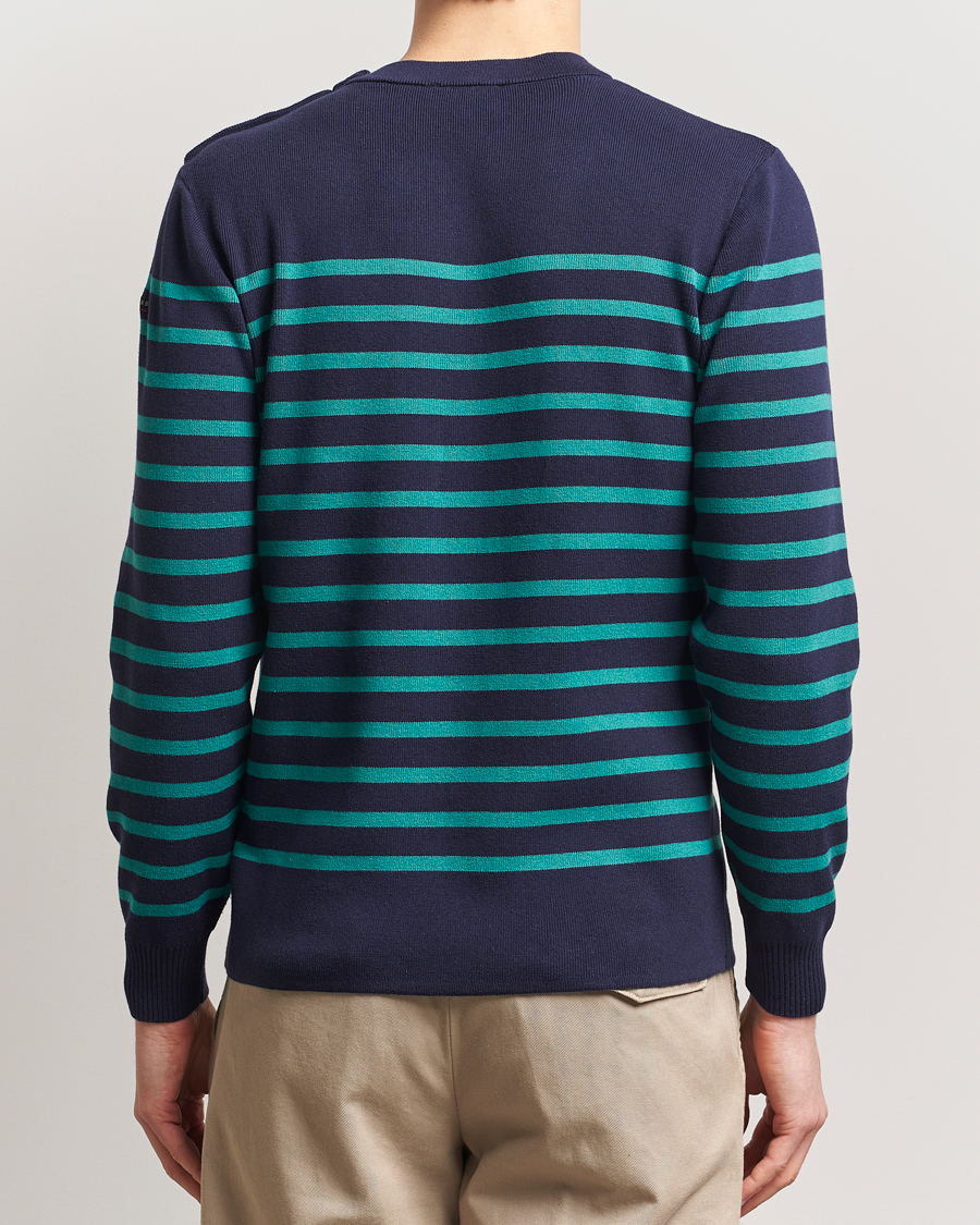 Herre | Gensere | Armor-lux | Groix Striped Sweater Navy/Deep Jungle