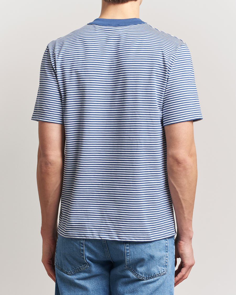 Herre | T-Shirts | Armor-lux | Callac Héritage Stripe T-Shirt Obscur/Milk