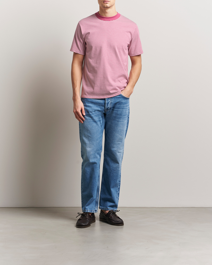 Herre | T-Shirts | Armor-lux | Callac Héritage Stripe T-Shirt Malaga/Milk