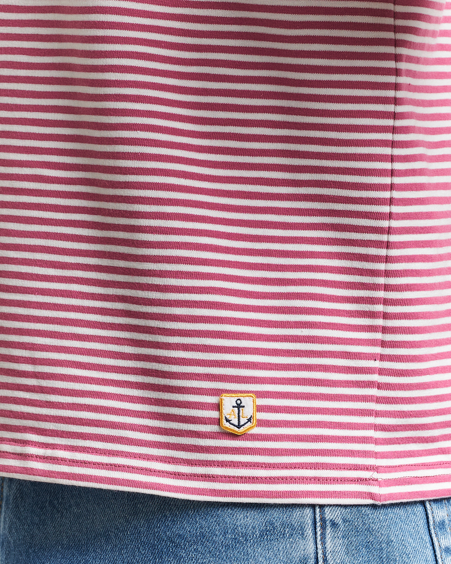 Herre | T-Shirts | Armor-lux | Callac Héritage Stripe T-Shirt Malaga/Milk