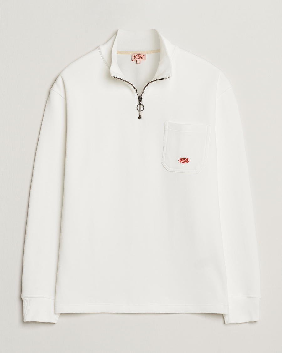 Herre | Gensere | Armor-lux | Camionneur Cotton Half Zip Sweater Milk