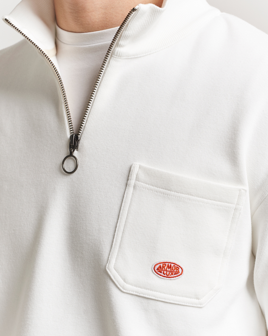 Herre | Gensere | Armor-lux | Camionneur Cotton Half Zip Sweater Milk