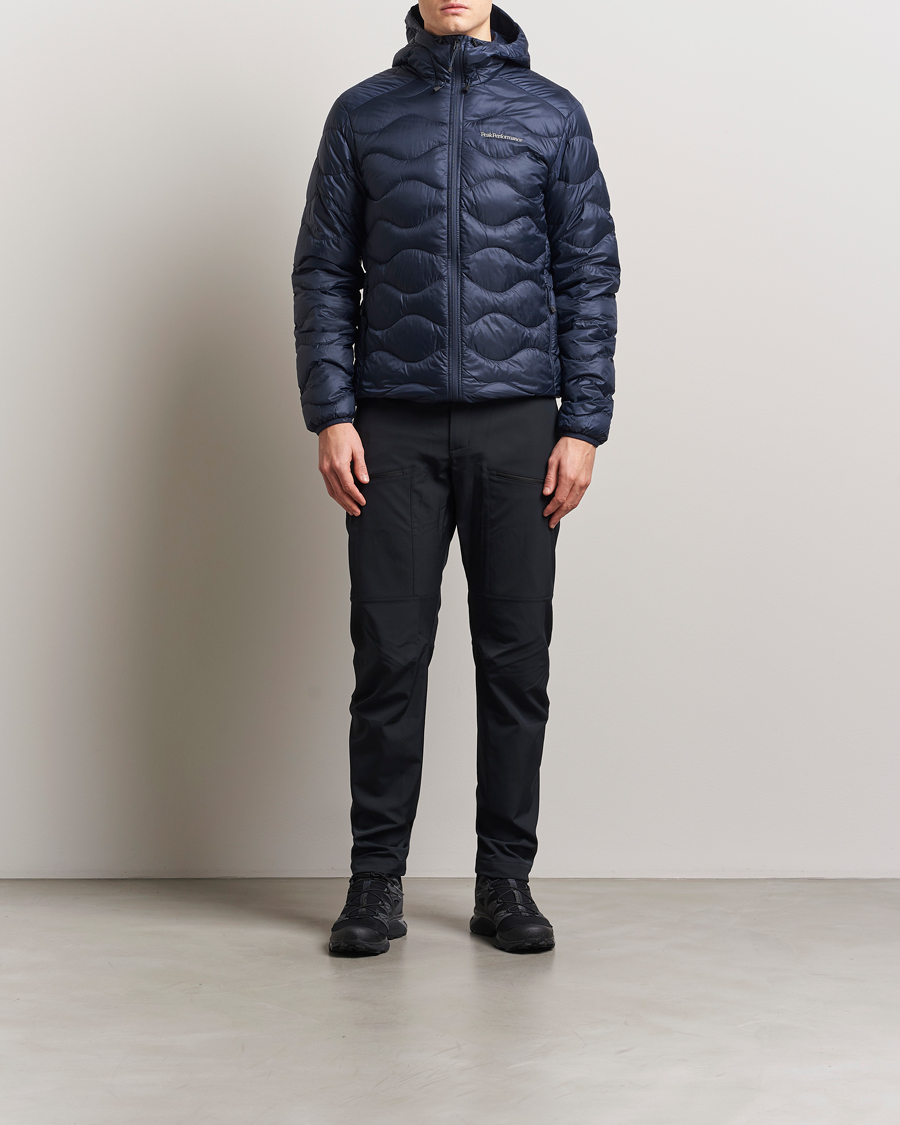 Herre | Jakker | Peak Performance | Helium Down Hooded Jacket Blue Shadow