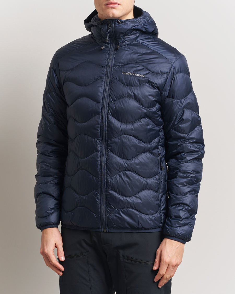 Herre | Jakker | Peak Performance | Helium Down Hooded Jacket Blue Shadow