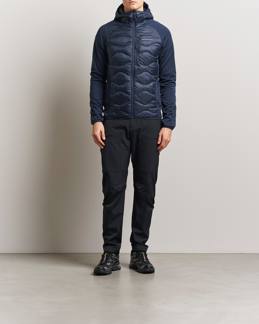 Herre | Jakker | Peak Performance | Helium Down Hooded Hybrid Jacket Blue Shadow