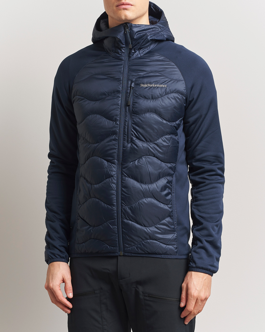 Herre | Jakker | Peak Performance | Helium Down Hooded Hybrid Jacket Blue Shadow