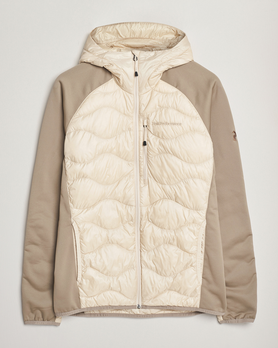 Herre | Jakker | Peak Performance | Helium Down Hooded Hybrid Jacket Sand Fog